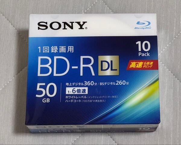 SONY 録画用BD-R DL 6倍速 10枚組 ソニー ブルーレイディスク 2層 10BNR2VJPS6