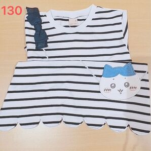 ちいかわ プティマイン コラボ ポシェット半袖風Tシャツ ハチワレ 130