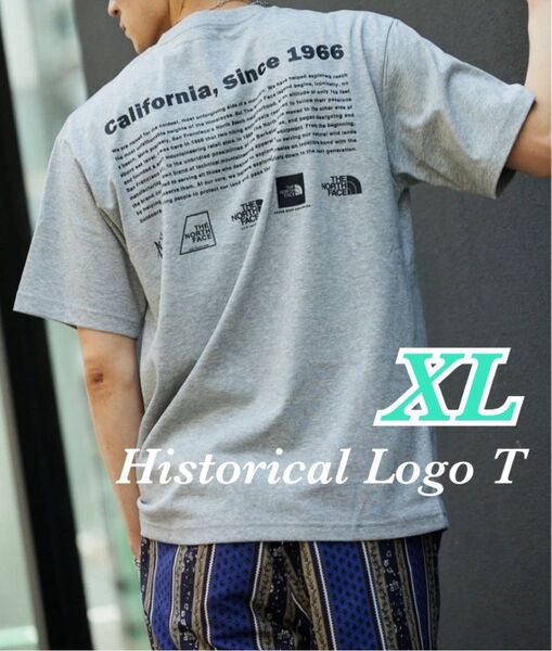 【 XL 】グレー★ ヒストリカル ロゴTシャツ★ノースフェイスNT32407