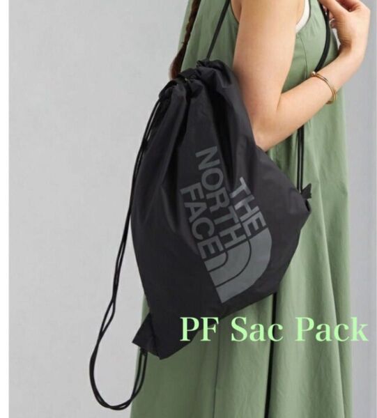 ブラック★ノースフェイス ★ ナップサック PF Sac Pack