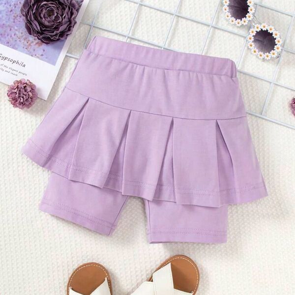 女の子用 スカート付きパンツ SHEIN Kids Purple / 116-122CM(7Y)