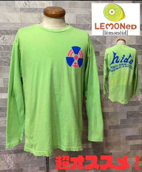LEMONeD hide レモネード ヒデ ロンT 1996 ライムグリーン