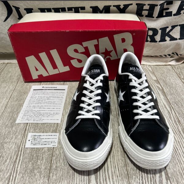Converse one star j leather black 27cm