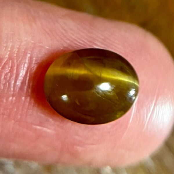 キャッツアイ ルース カボション2.9ct イエローアパタイト アパタイト 天然石 リング ペンダント ハンドメイド 素材