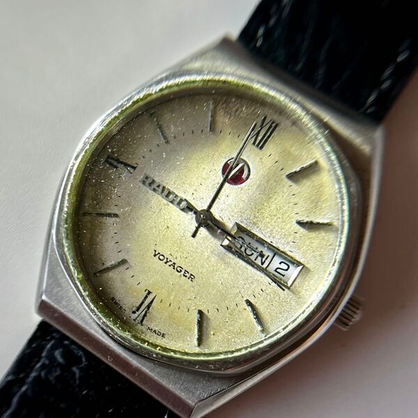 ジャンク ラドー RADO 自動巻き デイデイト スペイン語 英語 レア アンティーク メンズ 腕時計 不動品