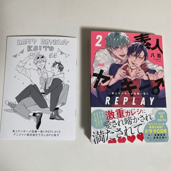 八百 素人ヤンキー♂危機一髪REPLAY2 アニメイト限定セット有償特典描き下ろし8P小冊子