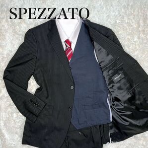 【極美品】スペザート マッケンジー スーツ3ピース ストライプ ブラック M