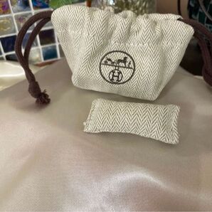 HERMES エルメス リング 巾着 クッション付き 指輪 保存袋 布袋