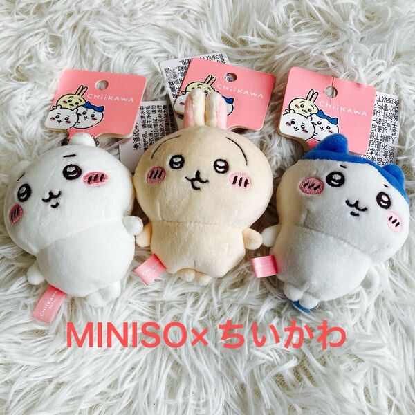 【未使用タグ付】ちいかわ MINISOコラボ ぷちミニマスコット ちいかわ ハチワレ うさぎ 3点set