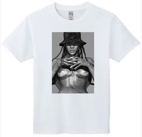 新品未使用 Rihannaリアーナ フォトプリントTシャツ/白
