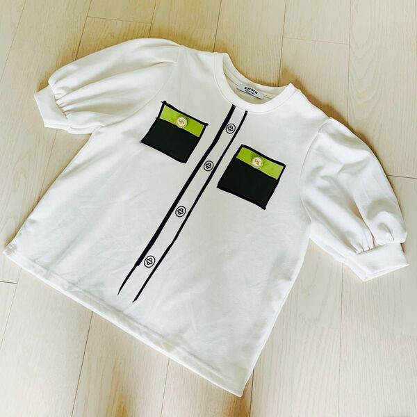 Tシャツ 半袖 トップス カットソー 白 楽ちん カジュアル オシャレ