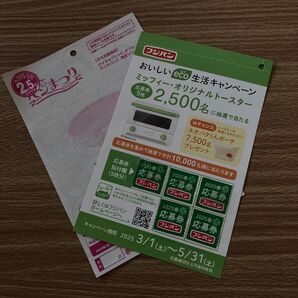 フジパン おいしいeco生活キャンペーン 応募券5枚(1口応募分) 応募はがき付き ヤマザキ2.5点分おまけ