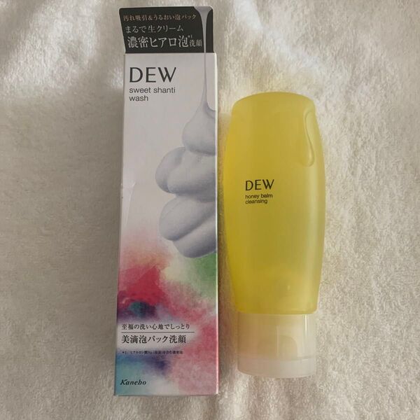 《未使用品》DEW ハニーバームクレンジング 180g & DEW スイートシャンティウォッシュ 125g