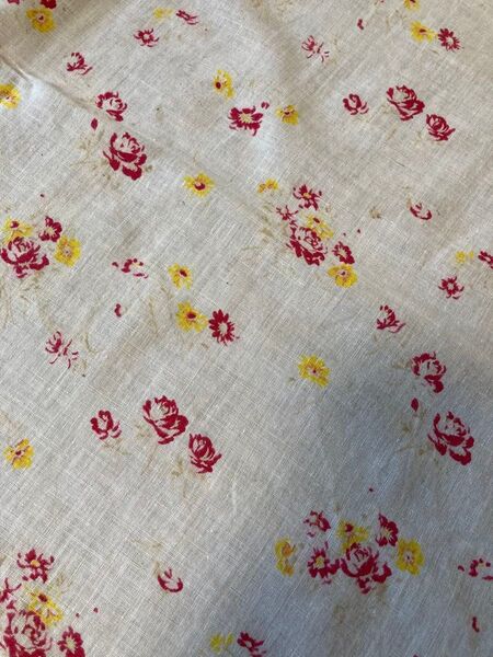 フランス アンティーク ファブリック 小花柄 フレンチファブリック コットン ハンドメイド 薔薇柄