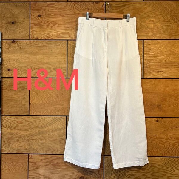 H&M リネンパンツ M ホワイト