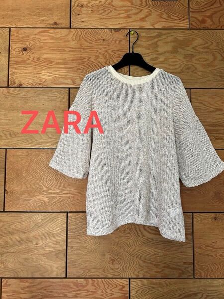 ZARA サマーニット ラメ メッシュ トップス M