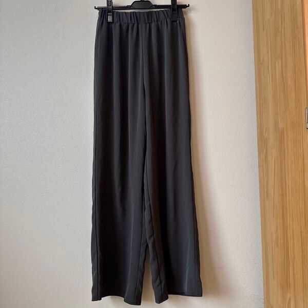 SHEIN ワイドパンツ S グレー ウエストゴム
