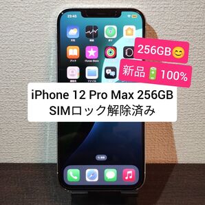 【電池100%】iPhone 12 Pro Max 256GB SIMロック解除済み ★9809
