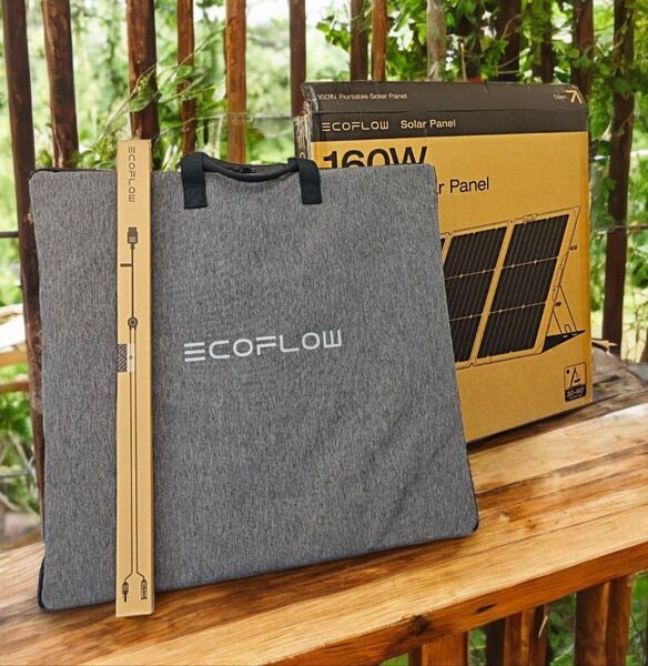 EcoFlow エコフロー ソーラーパネル 160W Gen2高出力 折り畳み太陽光発電 ソーラーチャージャ