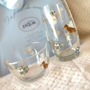 gelato pique ジェラートピケ グラス ボウル 2点セット タンブラー 犬柄 ドッグ アニマル柄 新品未使用品
