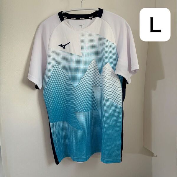MIZUNO ミズノ ゲームシャツ ユニ テニス バトミントン サイズL 半袖Tシャツ