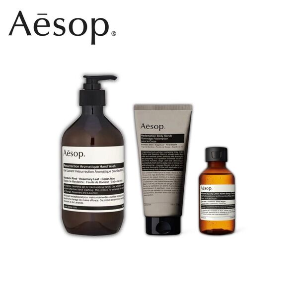 【新品】Aesop ¥13,310相当 レスレクション ハンドウォッシュ/ボディスクラブ/ローズボディクレンザー 3点セット
