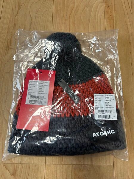 ATOMIC アトミック ニット帽 オレンジ ダークグレー 未使用