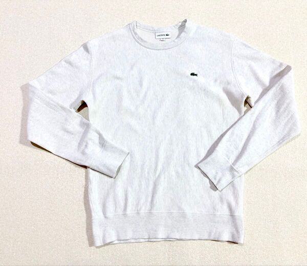 美品 サイズ4 LACOSTE ラコステ トレーナー スウェット ライトグレー