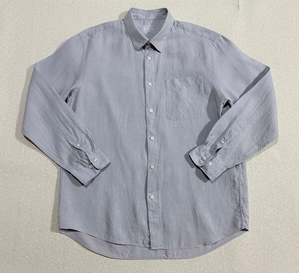 美品 XLサイズ 無印良品 長袖シャツ 麻100%