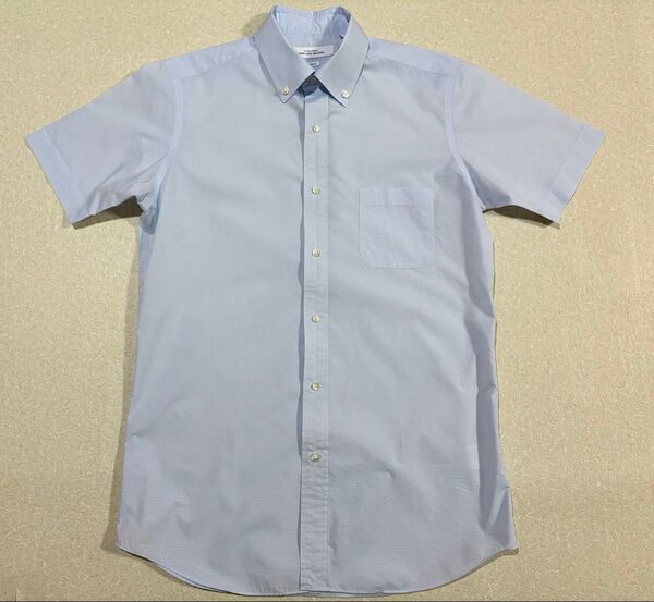 美品 XL GREEN LABEL RELAXING 半袖シャツ 水色 ボタンダウン