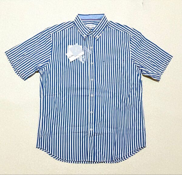 新品 Mサイズ THE SHOP TK TAKEO KIKUCHI 半袖シャツ ストライプ