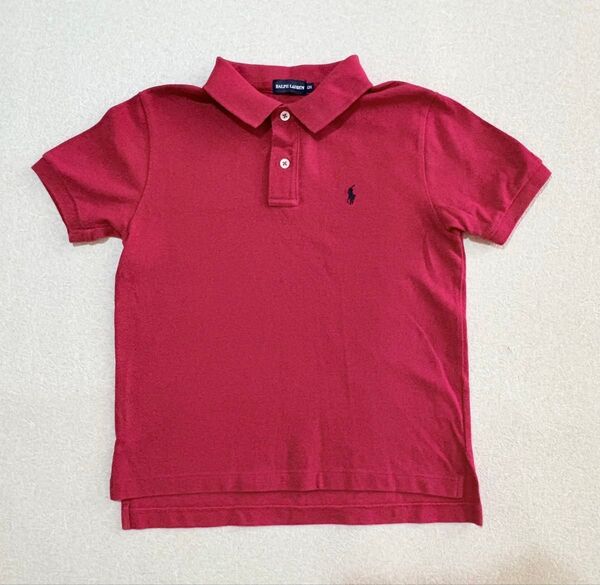 120 RALPH LAUREN ポロシャツ 半袖 赤
