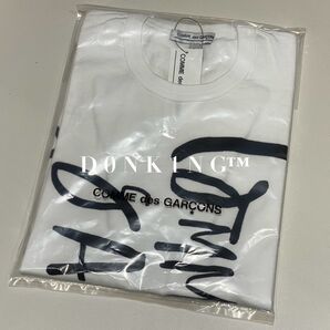 ラスト1枚! 希少 S 黒田知永子さん着用 コムデギャルソン COMME des GARCONS 青山限定 縦書き ロゴ Tシャツ