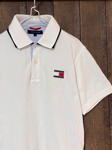 TOMMY HILFIGER トミーヒルフィガー ポロシャツ デカロゴ L
