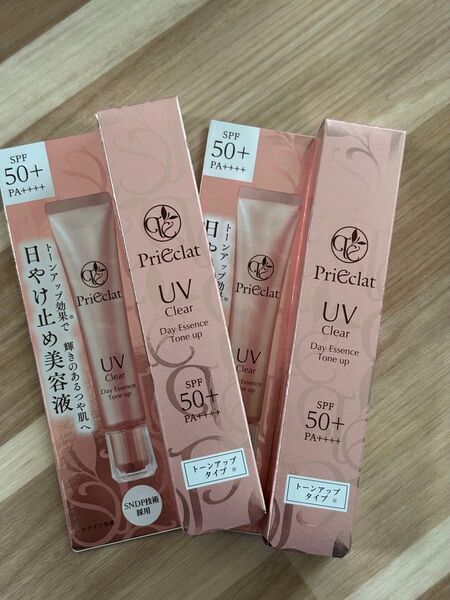 新品未開封プリエクラ UVクリアデイエッセンス トーンアップ つや肌 SPF50+ PA++++2個セット