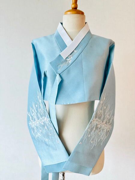 チマチョゴリ 単品チョゴリ 水色系 トップバスト94まで 韓服 現品のみB品
