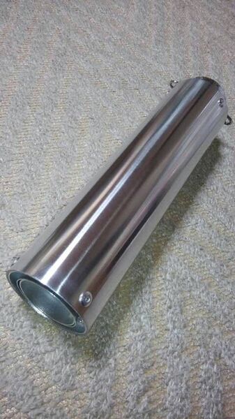 大人気!シルバーの筒サイレンサー50.8π新品 CBXゼファーXJR♪音職人!