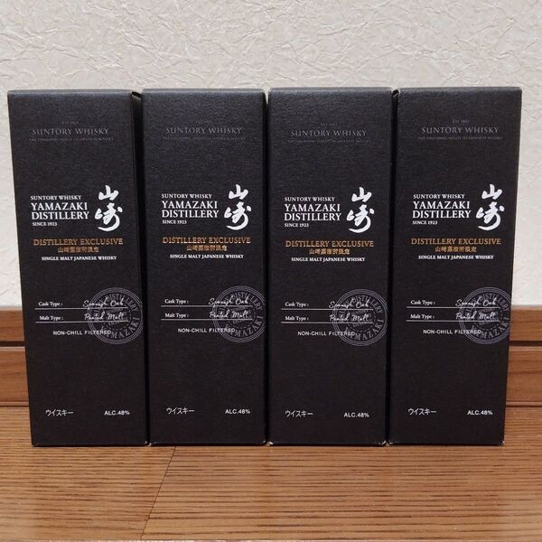 山崎蒸溜所限定ウイスキー スパニッシュオーク ピーテッドモルト 180ml 4本 サントリー シングルモルトウイスキー 山崎