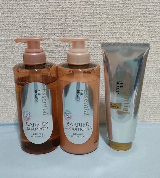 エッセンシャルザビューティ バリアシャンプー 450ml バリアコンディショナー 450ml ヘアトリートメント 200g
