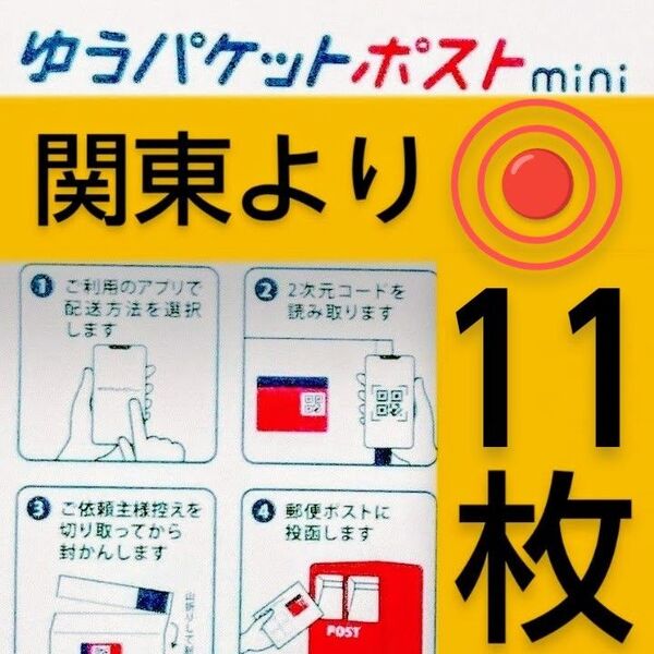 ◎ゆうパケットポストmini封筒11枚/折り曲げません 匿名配送料込み◎