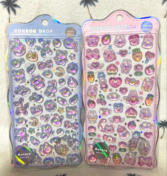 ボンボンドロップシール オーロラ 二枚セット
