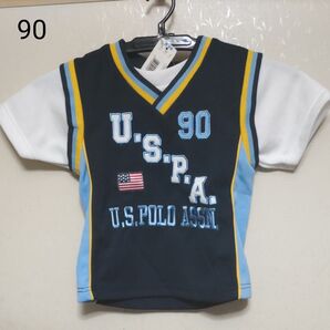 U.S.POLO ASSN. タンクトップ 90 ネイビー タグ付き 未使用 難あり