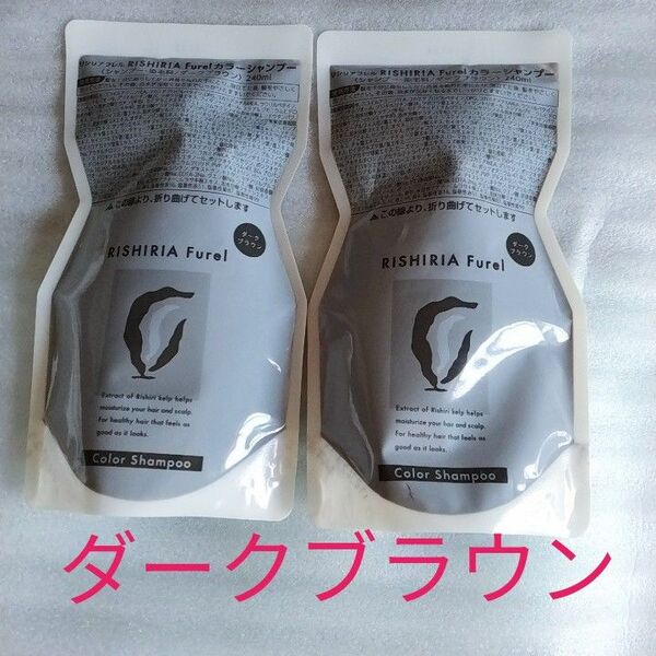 リシリアフレル カラーシャンプー ダークブラウン 詰め替え用 2個240ml ×2 白髪染め