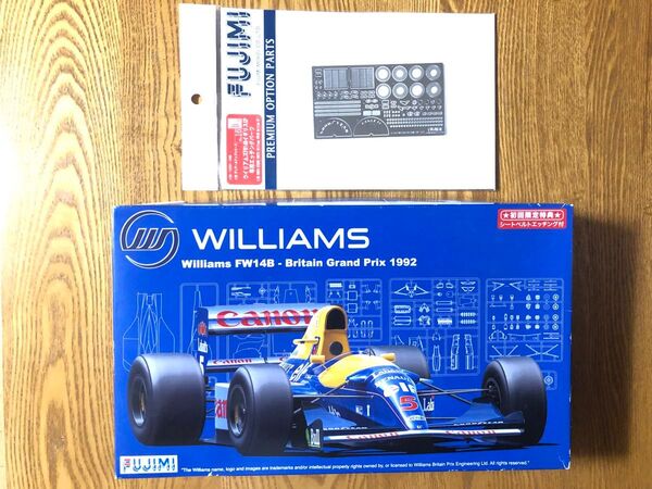 プラモデル フジミ 1/20 GP17 ウィリアムズFW14BルノーイギリスGP 1992 初回限定特典付 + エッチングパーツ
