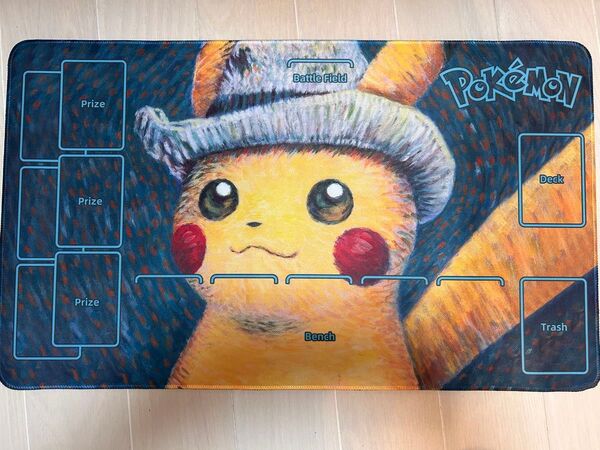 【新品】ゴッホピカチュウ プレイマット ラバーマット ポケモンカード用 ピカチュウ油絵