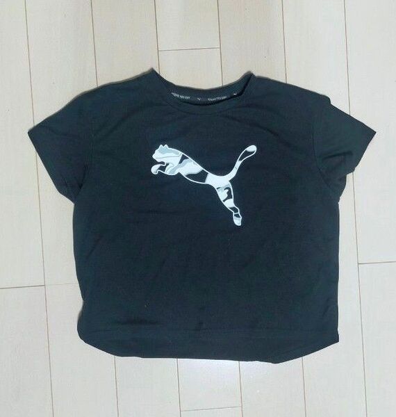 PUMA 半袖Tシャツ 140サイズ 黒 プーマ ロゴ入り