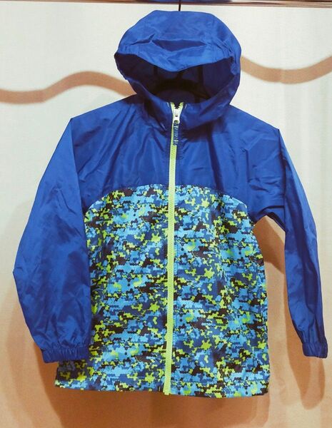 LANDS END 5-6歳 レインコート・ウインドブレーカー 迷彩柄 120-130