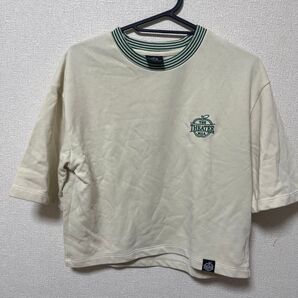 THE THEATER MGA 半袖Tシャツ オフホワイト×グリーン