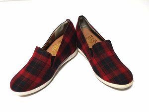 ①[DON'T FORGET toactually skate in these] unused * red & black check pattern * Secret heel up *goa attaching * slip-on shoes shoes *L size 