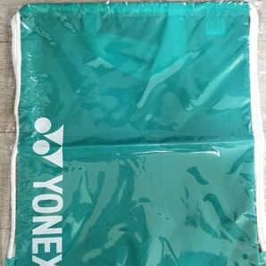 YONEX 巾着袋 、シューズケース、ランドリーバッグ エメラルドグリーン 新品 未使用